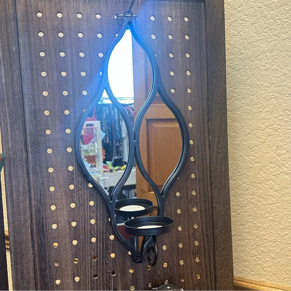 Elegant Black Wall Mirror Sconce